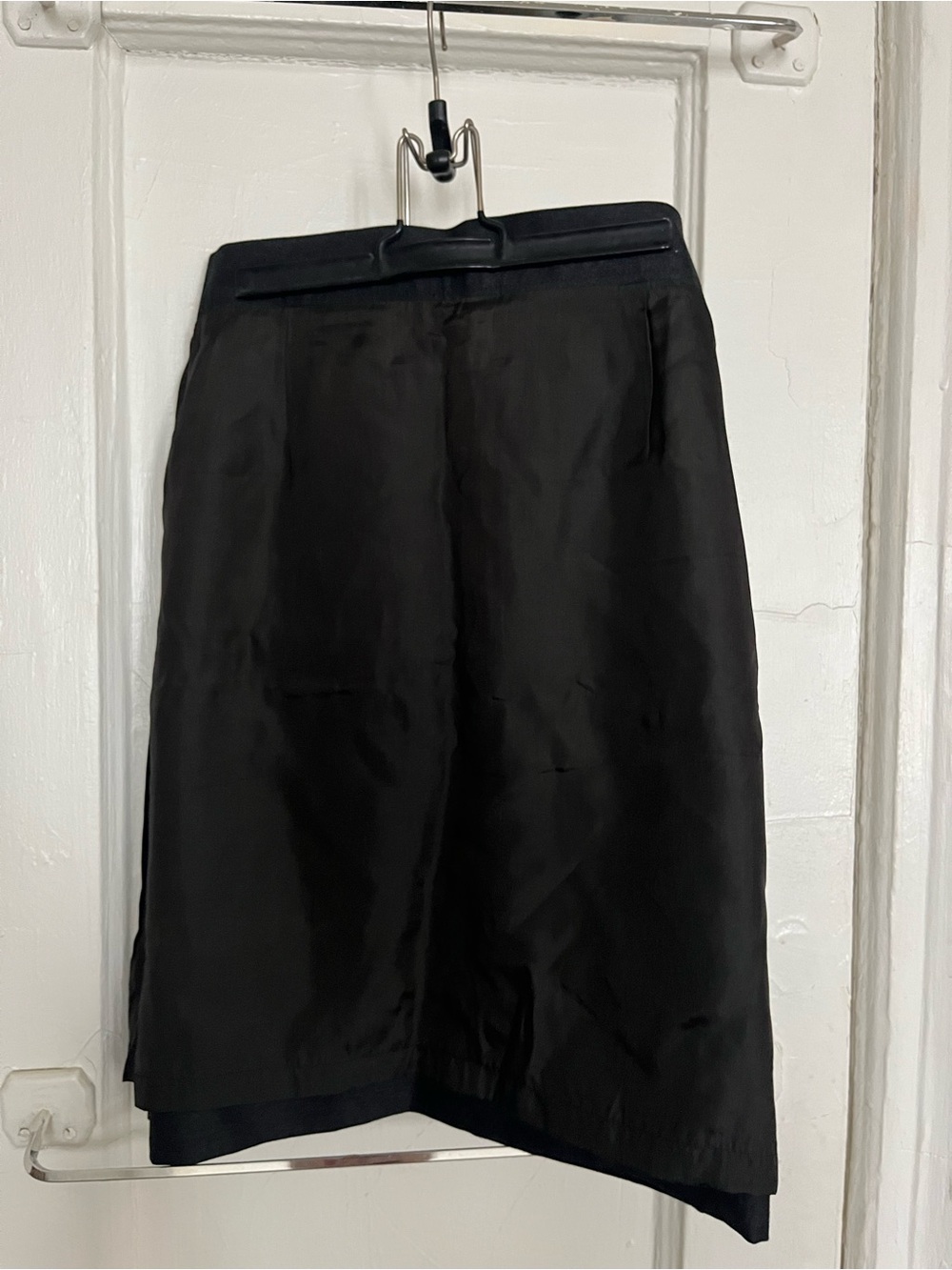 Classic Dark Grey Wool Pencil Skirt - Vintage Jean Claude Made in Paris